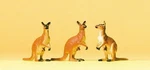 Preiser 20392 Ho Scale Animals Kangaroos PKG(3). Fixed Price $18.99.