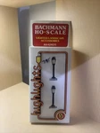 Vintage Bachmann Ho Scale Two Lighted Lamp Posts #42411 - New. Fixed Price $5.99.