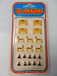 Vintage Life-like Ho Scenics Hand Painted Scale Models Road Barriers #01116 Nos. Fixed Price $7.00.