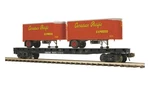 Mth 20-98753 4X Canadian Pacific Flat Car W/(2) Pup Trailers Nib Boxes. Fixed Price $200.00.