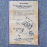 1950 Lionel Corporation Lubrication Instruction Sheet Locomotives Model Trains 4. Fixed Price $9.99.