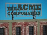 Korber Models #D0024 - Scale Roof Top Sign "acme Corporation" Kit. Fixed Price $21.95.