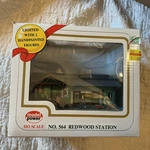 Model Power 564 Ho Scale Built Up Redwood Station Lighted With Figures. Fixed Price $19.00.
