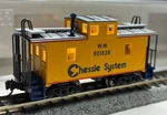 Kato N Scale Dcc Safe Lighted Chessie #901828 Cupola Caboose (186-0304). Fixed Price $54.95.