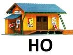Ho Scale Farmingdale Freight Station *built-up* Item #MDP-694. Fixed Price $20.69.