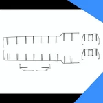 B23-7 Handrail Set For Units Without Anti-climber 800508 Black Atlas Scale. Fixed Price $24.95.