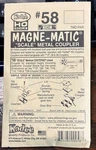 Kadee Ho Metal "scale" Knuckle Couplers - #58 Medium Centerset (2 Pr). Fixed Price $6.50.