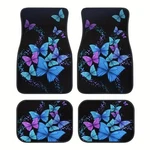 Butterfly Printing Floor Mats,black Carpet With Heel Pad For C.... Fixed Price $64.62.