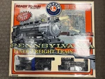 + Lionel 6-30089 Pennsylvania Flyer 0-8-0 Steam Locomotive Freight Train Set. Fixed Price $225.00.