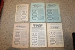 6 Different Year Lionel Postwar #O22 Gauge Switch Instruction Sheet. Fixed Price $25.00.